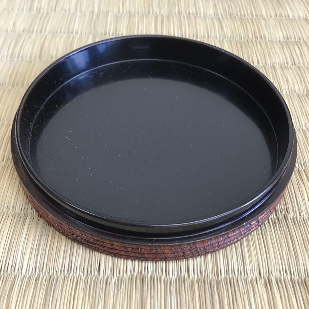 茶道具　香合　糸目丸香合　塗師保斎作　共箱　S166KG