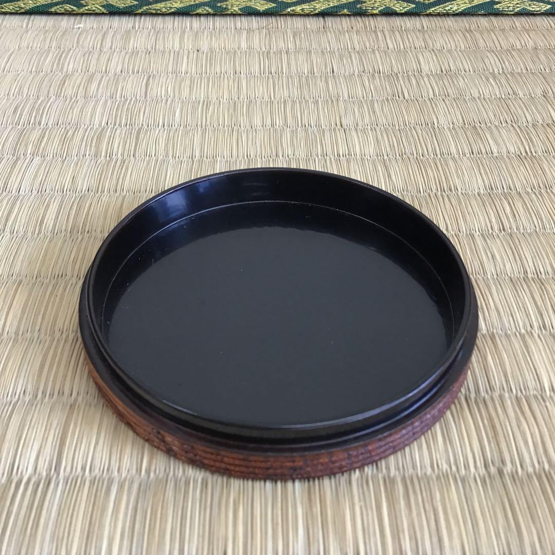 茶道具　香合　糸目丸香合　塗師保斎作　共箱　S166KG