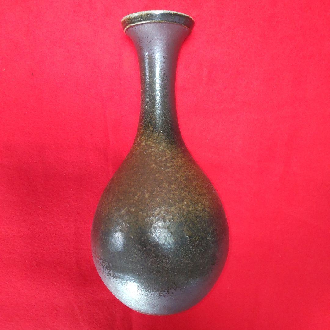 備前焼花入れ/山本宗秀-共箱