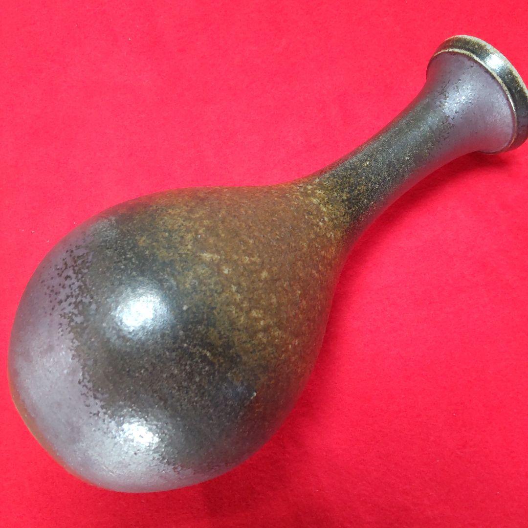 備前焼花入れ/山本宗秀-共箱