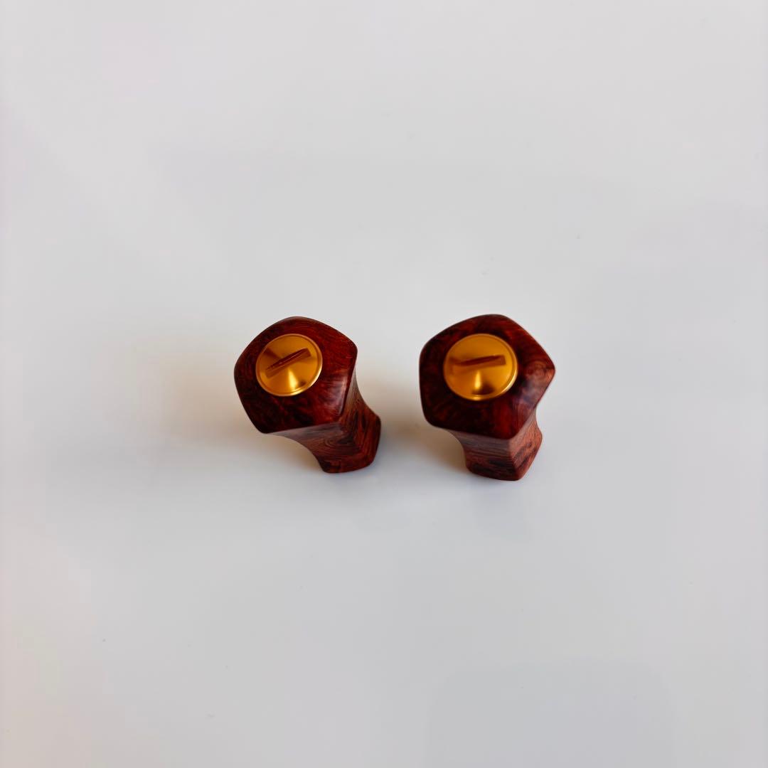 ウッドノブ キャップゴールド 花梨 ダイワ/シマノ対応