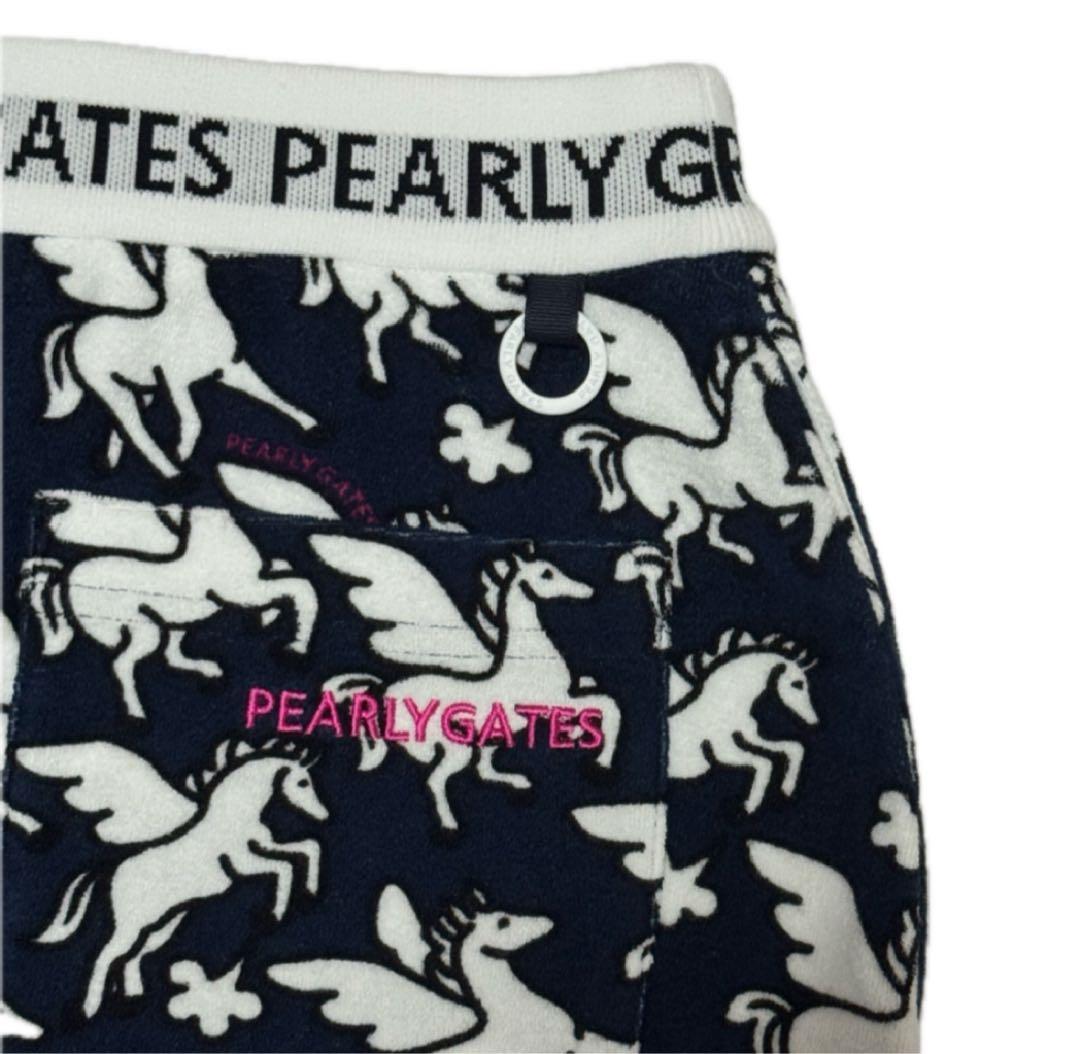 新品タグ付 パーリーゲイツ ユニコーン柄スカート ネイビー　定価27,500円