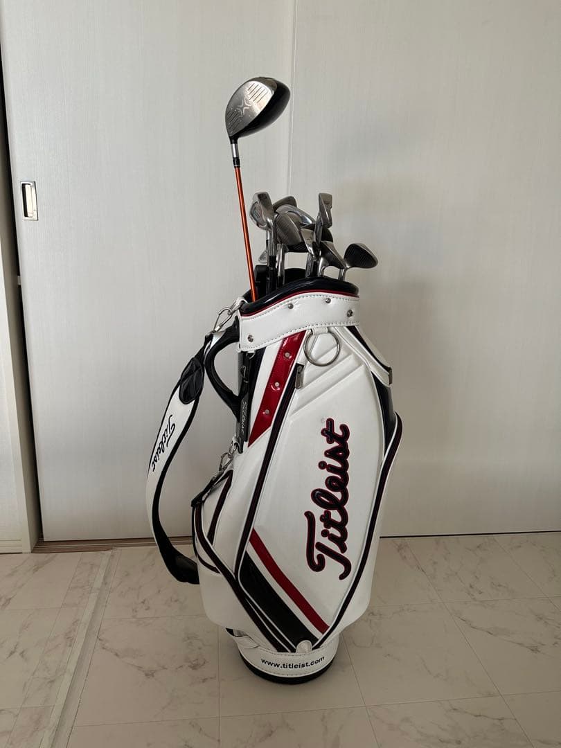 Titleist キャディバッグ ホワイト＆ゴルフクラブ　フルセット