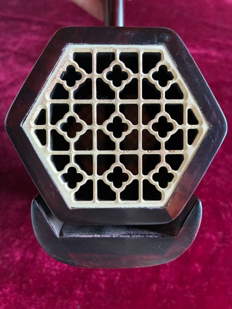 格安二胡★紫檀★錦蛇皮★古月琴坊・万其興製作★十年保証★必需品揃い★100％評価