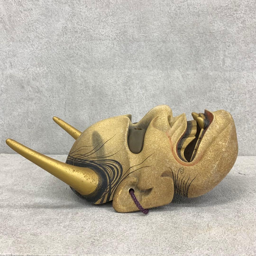 【Kuki】能面 般若 長沢宗春 共箱 能面師 人間国宝 長澤氏春 次男