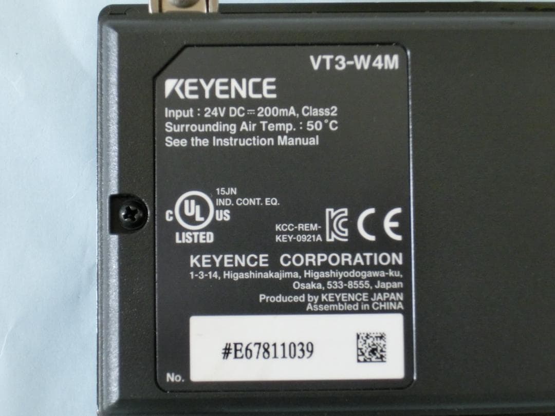 Keyence キーエンスPLC　KV700　タッチパネル　VT3-W4M　学習