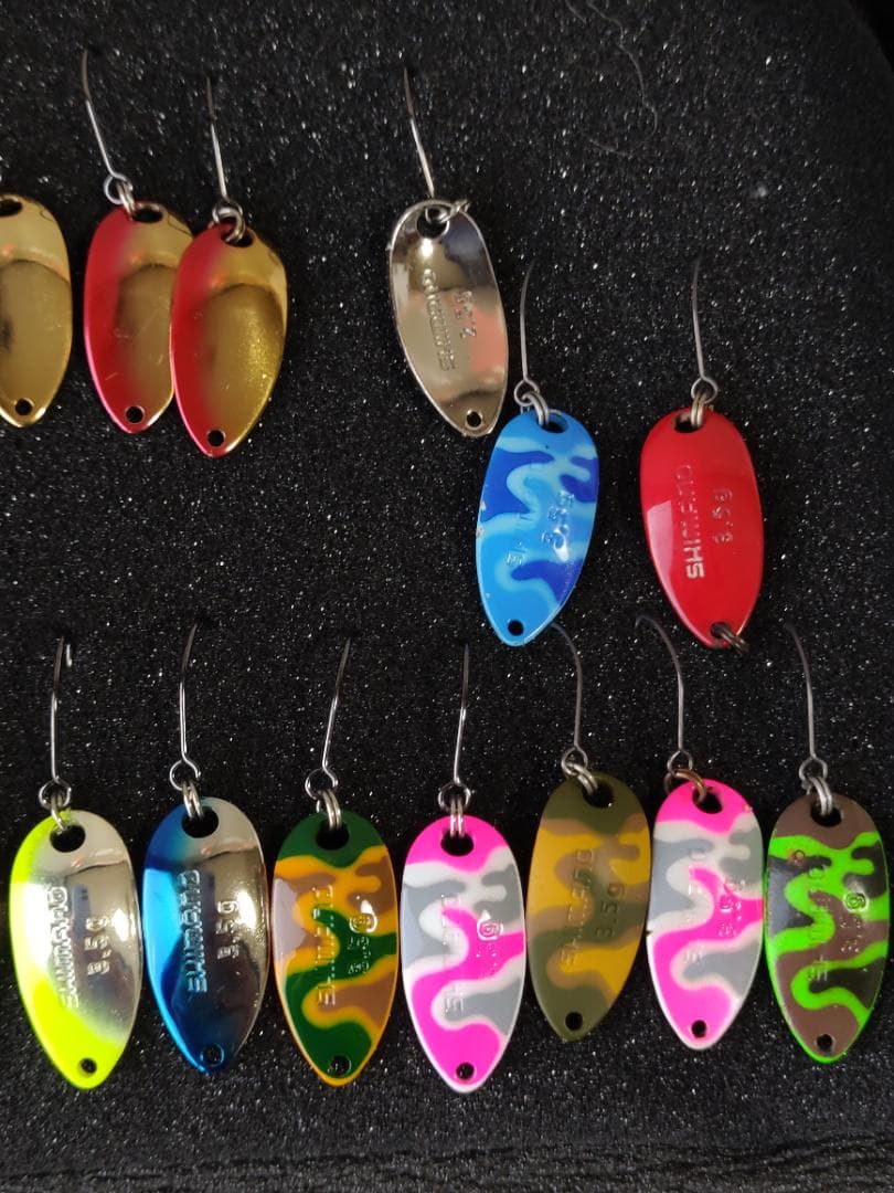 シマノ＆ウォーターランド スプーン　64個セット　ワレット付　エリアトラウト