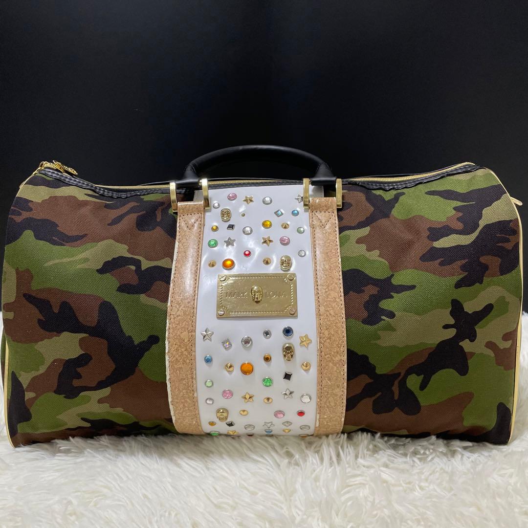 極希少⭐️2way マークアンドロナ ボストンバッグ ロゴプレート スタッズ 迷彩