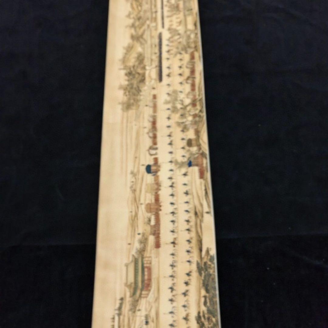 防偽小巻き画　郎世寧《乾隆南巡図》　手巻き掛軸　中国古画　宣紙