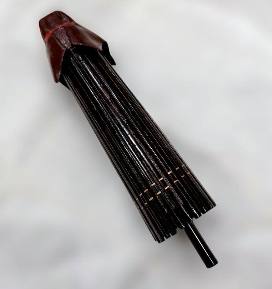 川瀬表完 作 乾漆 傘香合 共箱 茶道具