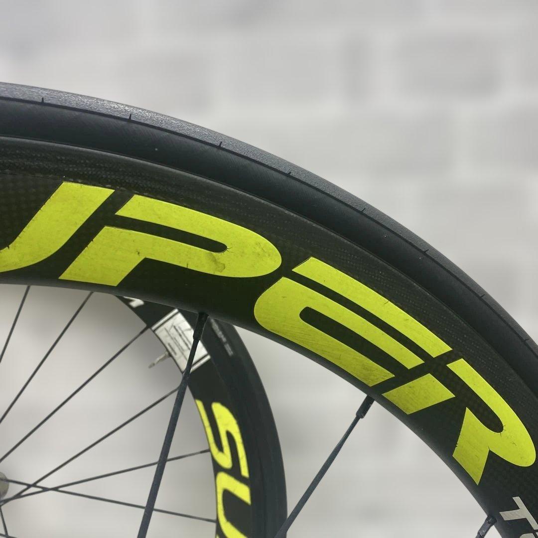 SUPER TEAM カーボンホイール クリンチャー 前後ホイール 11S