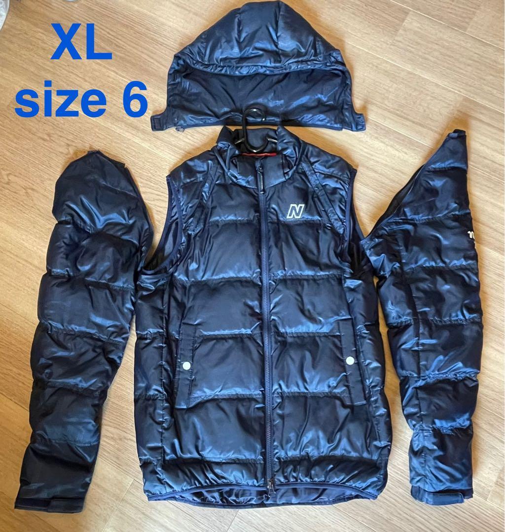 ニューバランスゴルフ　4way ダウンジャケット　ネイビー　メンズ6 XL