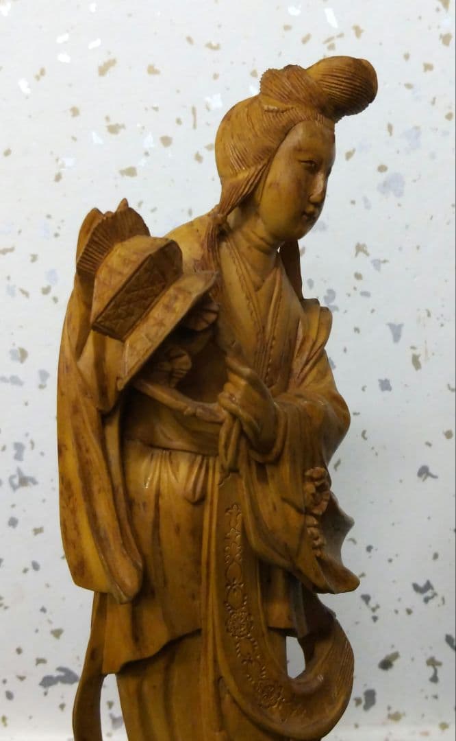 ☆★☆【期間限定特価！古美術 木彫り天女】