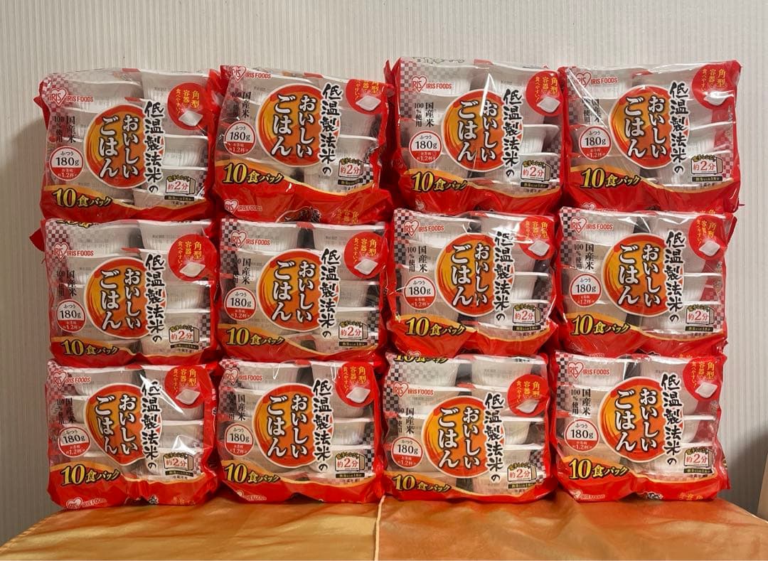 アイリスフーズ　低温製法米のおいしいごはん　180g×120パック　21.6kg