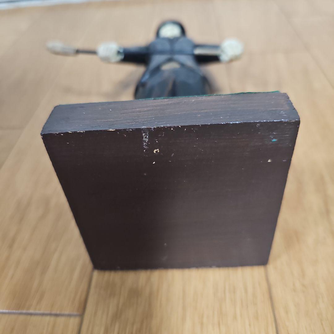 アンティーク 「ゴルファー立像」木彫り