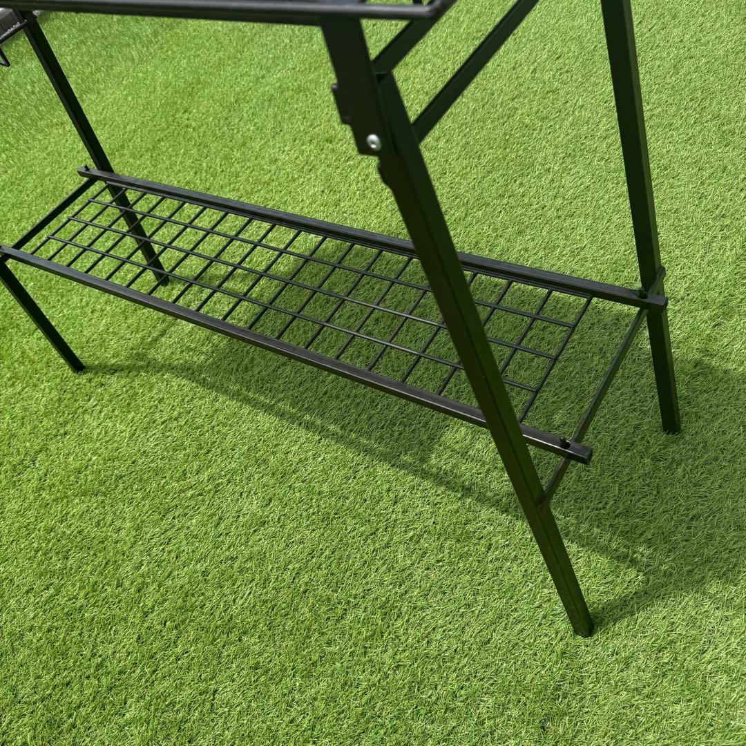 ネイチャートーンズ　キッチンカウンターテーブルセット　収納バッグ付き　ブラウン