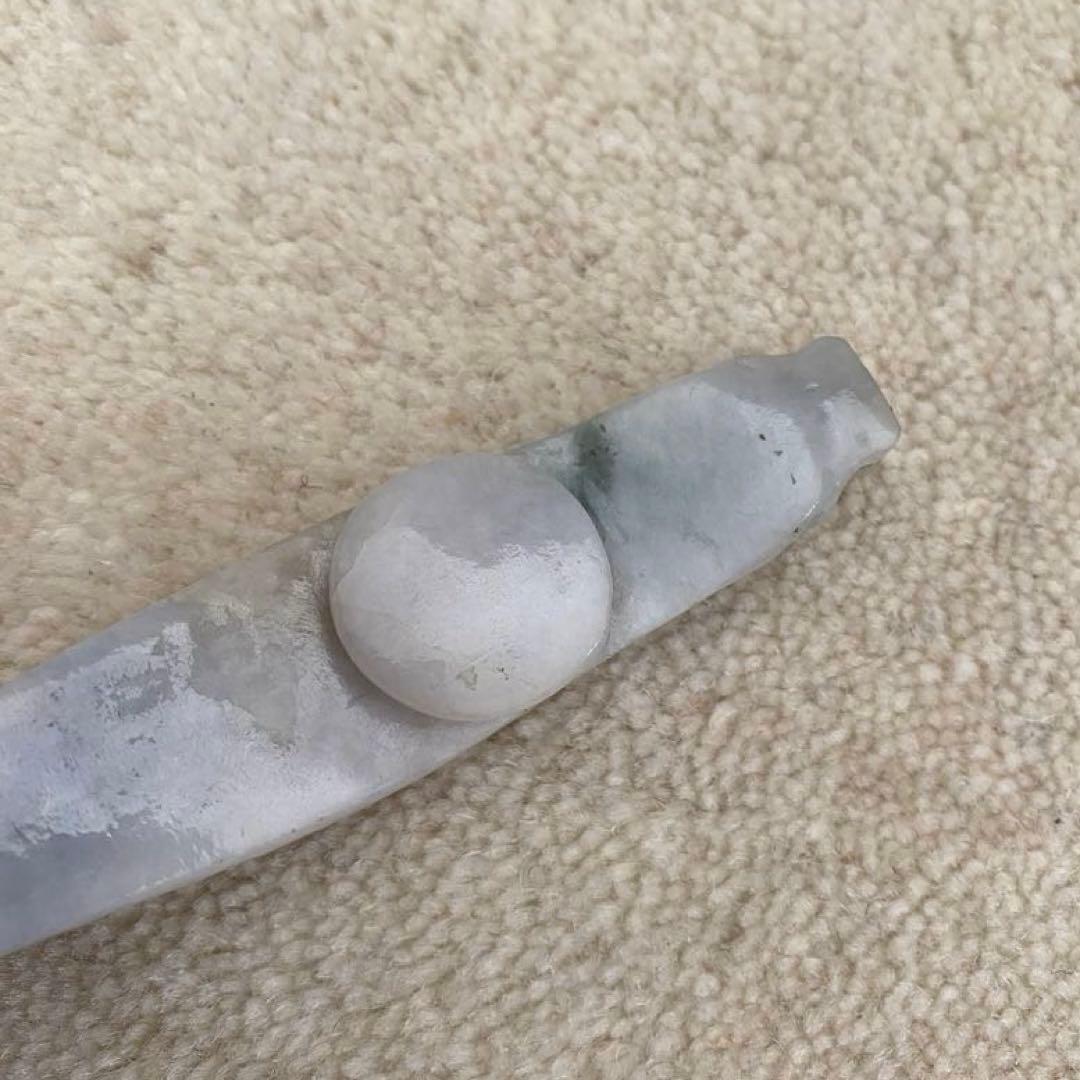 中国美術　唐物　砡　翡翠の鳥と龍の筆架　置物　骨董