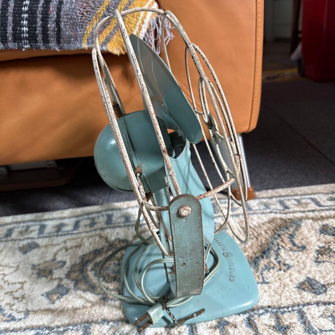 超希少 50s General Electric 扇風機 ライトブルー