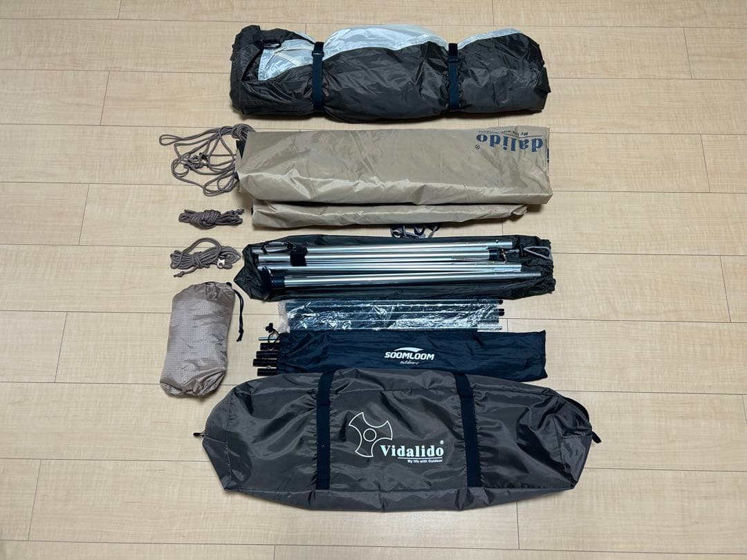 VidalidoワンポールテントSoomloom Ribitek 各ポールセット