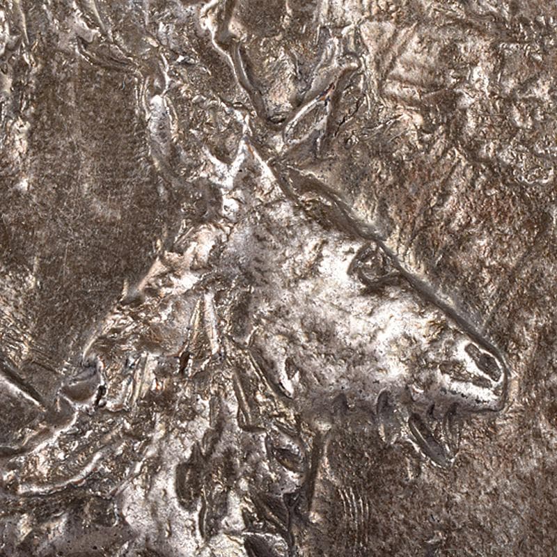 彫刻家　佐藤忠良作　銅板レリーフ　「翔」　額装　M　R8589