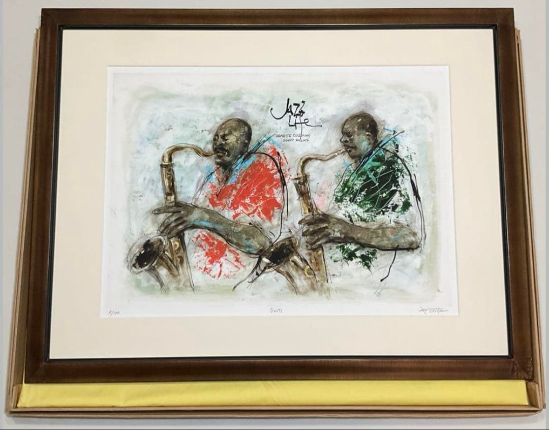 絵画・額縁・版画・津田耕・「Duets」・ピエゾグラフ・美術品・インテリア・雑貨