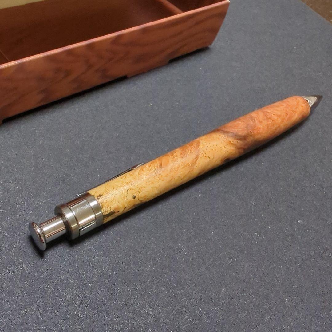 工房楔 花梨紅白(こぶ杢) シャープペン