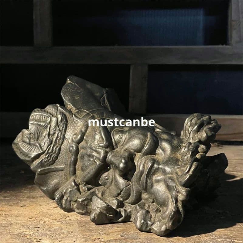 石彫刻怒目金剛 茶室 茶卓 書斎 禅意置物 装飾品 工芸品