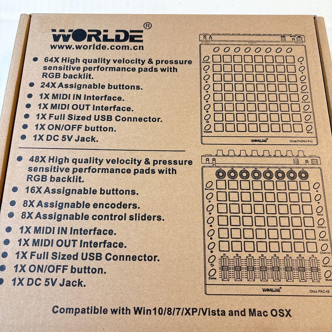 worlde orca pad48 MIDI コントローラ キーボード パッド