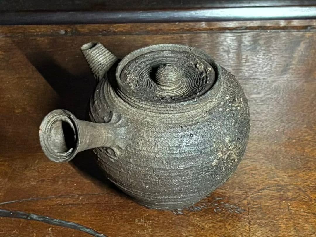 南蛮焼　横持手急須　昌平　寶山　雲林院寶山　煎茶道具