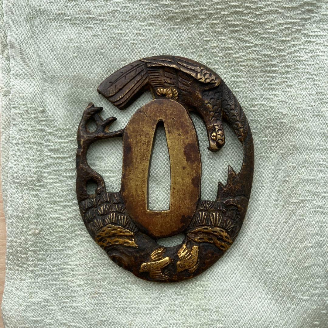 鍔　真鍮　透かし　鐔