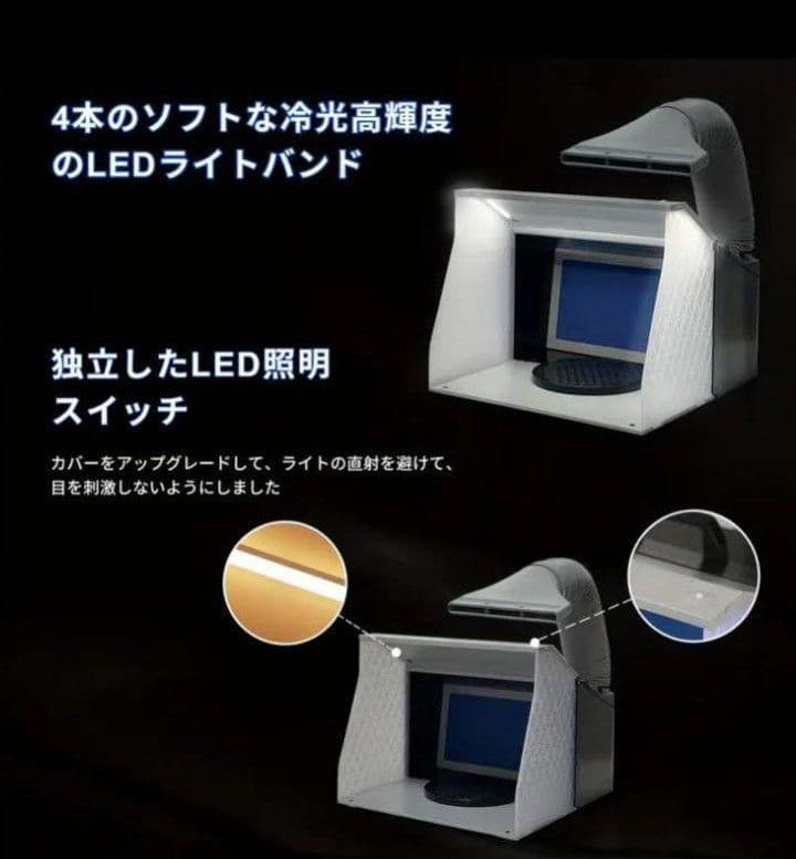 新品 AH-310 折りたたみ式 塗装ブース 強力ファン2点 LED照明付き