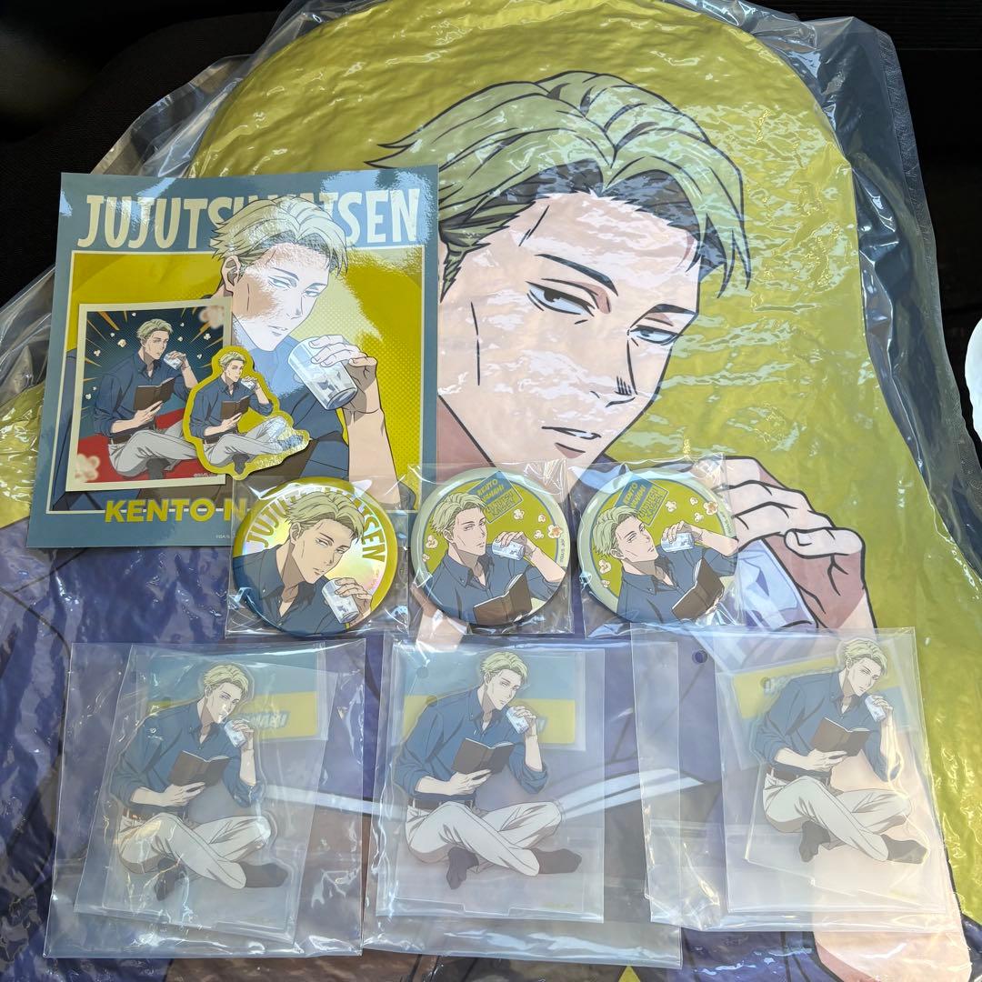 呪術廻戦 セガラッキーくじ 七海建人 缶バッジ クッション アクリルスタンド