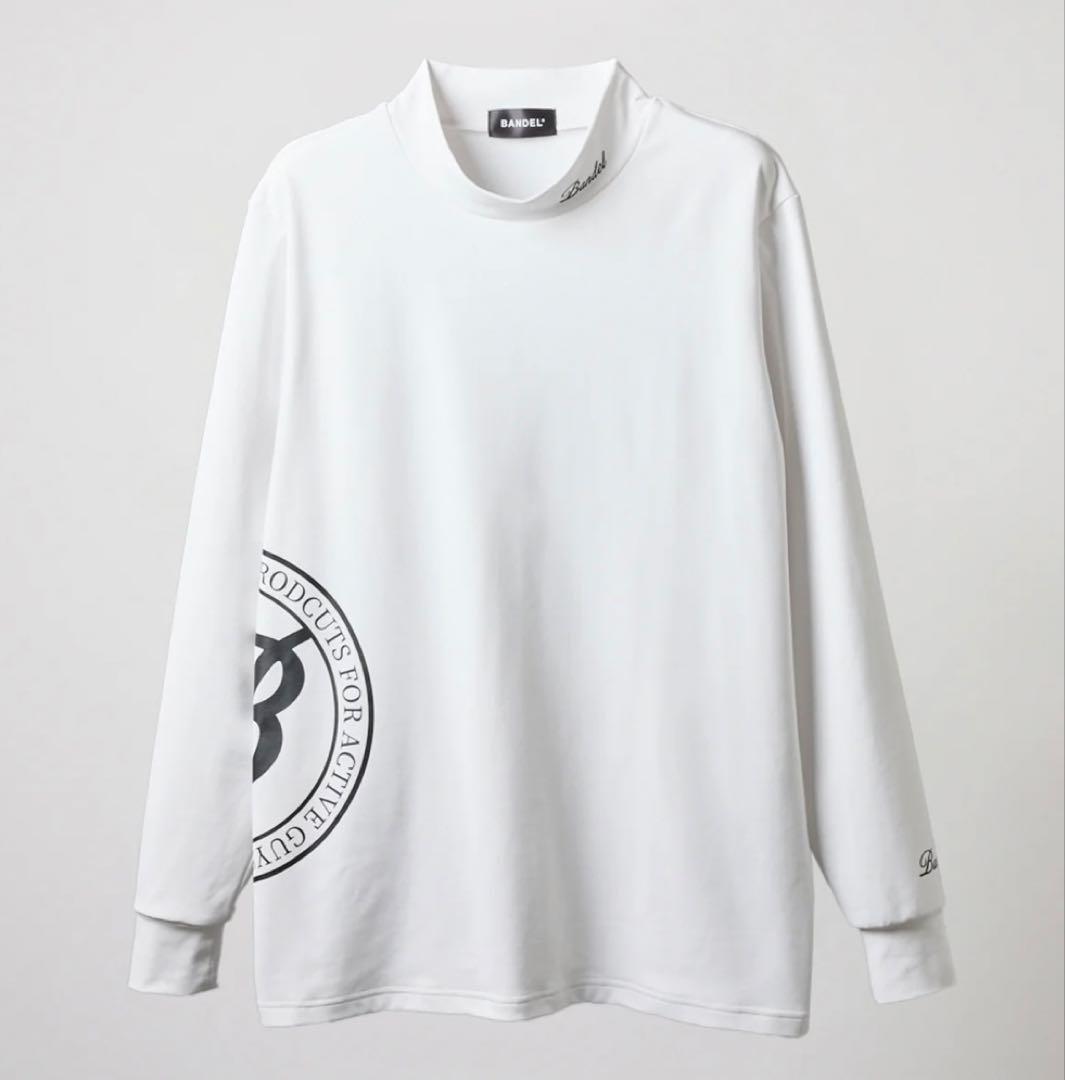 新品 BANDEL ホワイト ロングスリーブモックネックシャツ