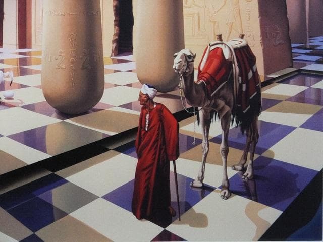 イレーヌ・メイヤー　直筆サイン『魂の叫び』ミクストメディア 大判 1127C