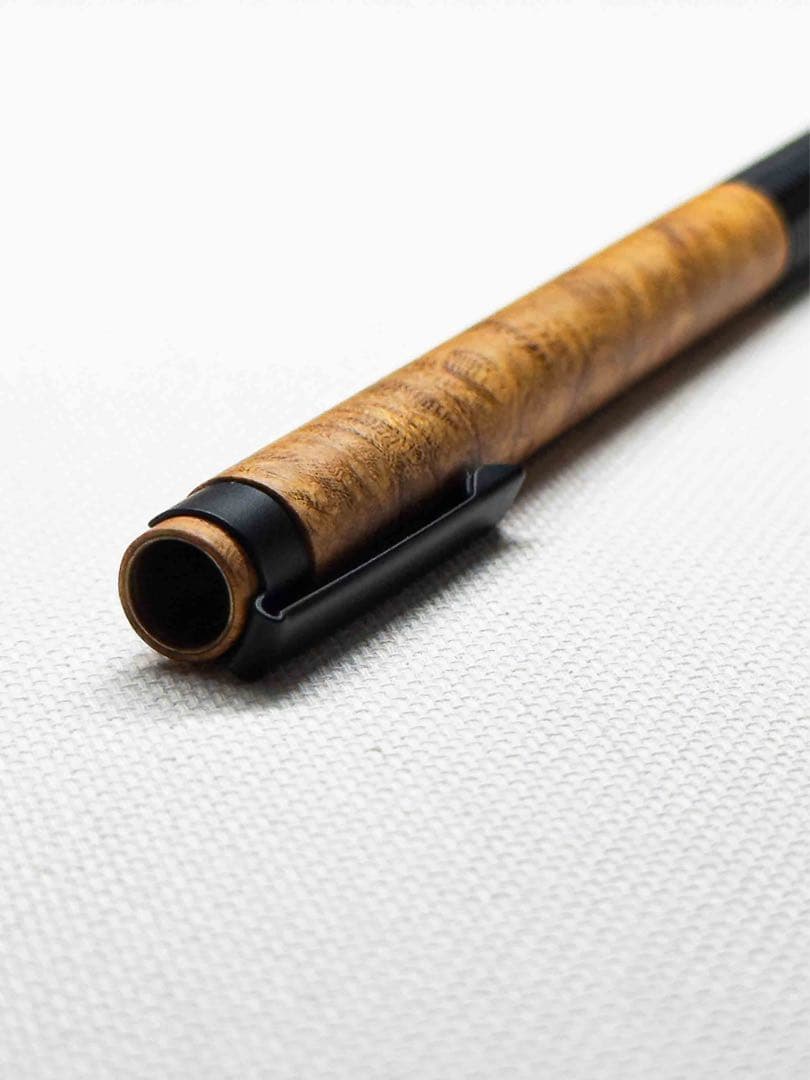 木軸 オレンズ ネロ アカシア瘤杢　｜　木軸ペン 木軸シャーペン ぺんてる