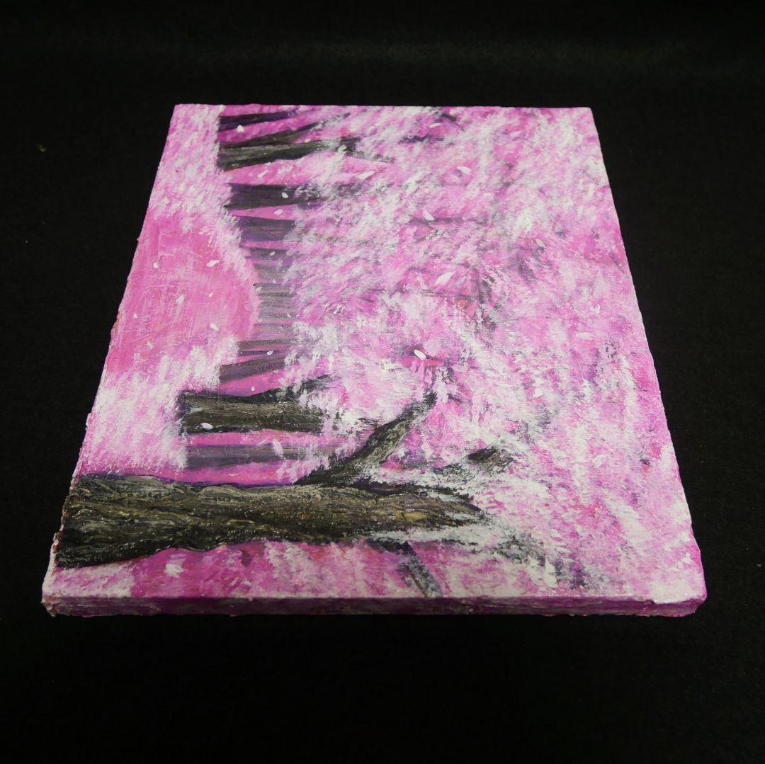 油絵 油彩 油彩画 絵画 絵【桃色の桜の道】