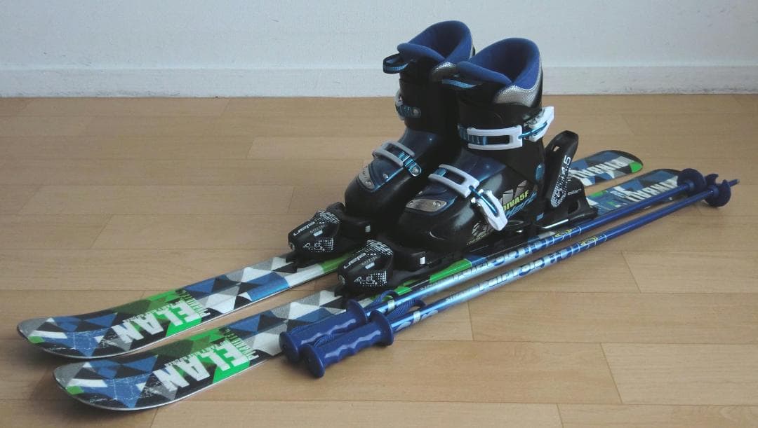 ■■送料無料■ELAN＋Hart■子供用スキー4点セット■100/20■WAX■