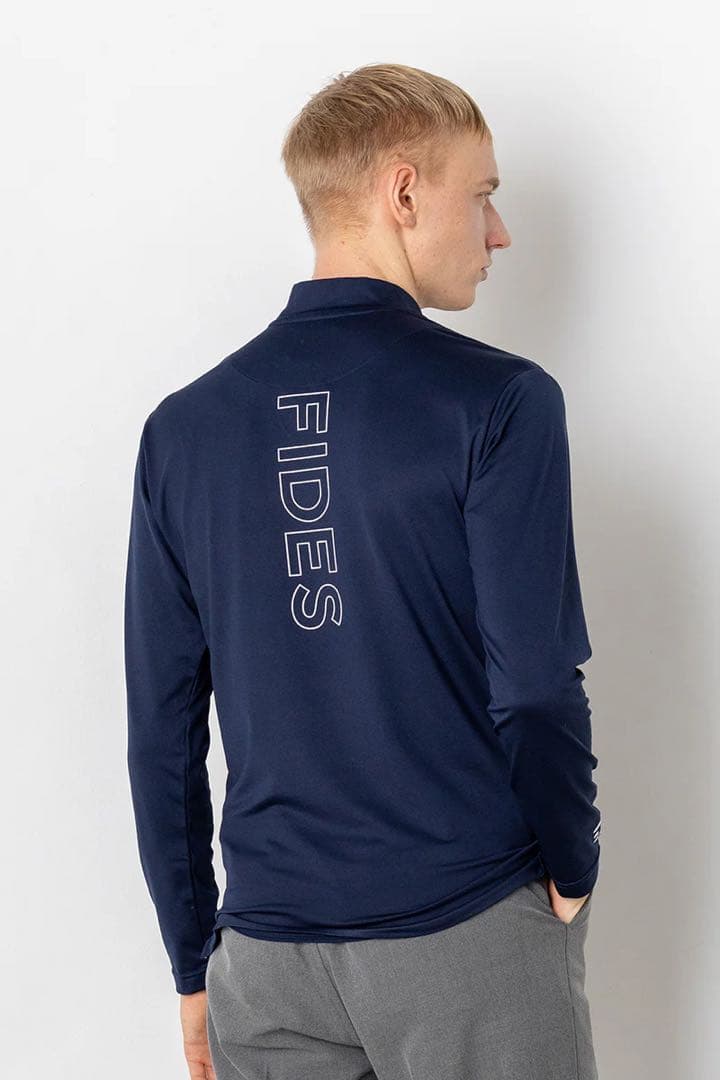 FIDES GOLF BACK LOGO MOCK NECK L/S サイズ　L