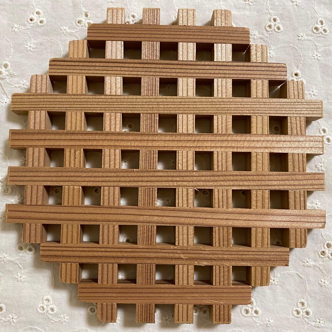 組子細工　鍋敷き　飾り台　キッチン雑貨　インテリア雑貨　木工芸品　キッチン用品