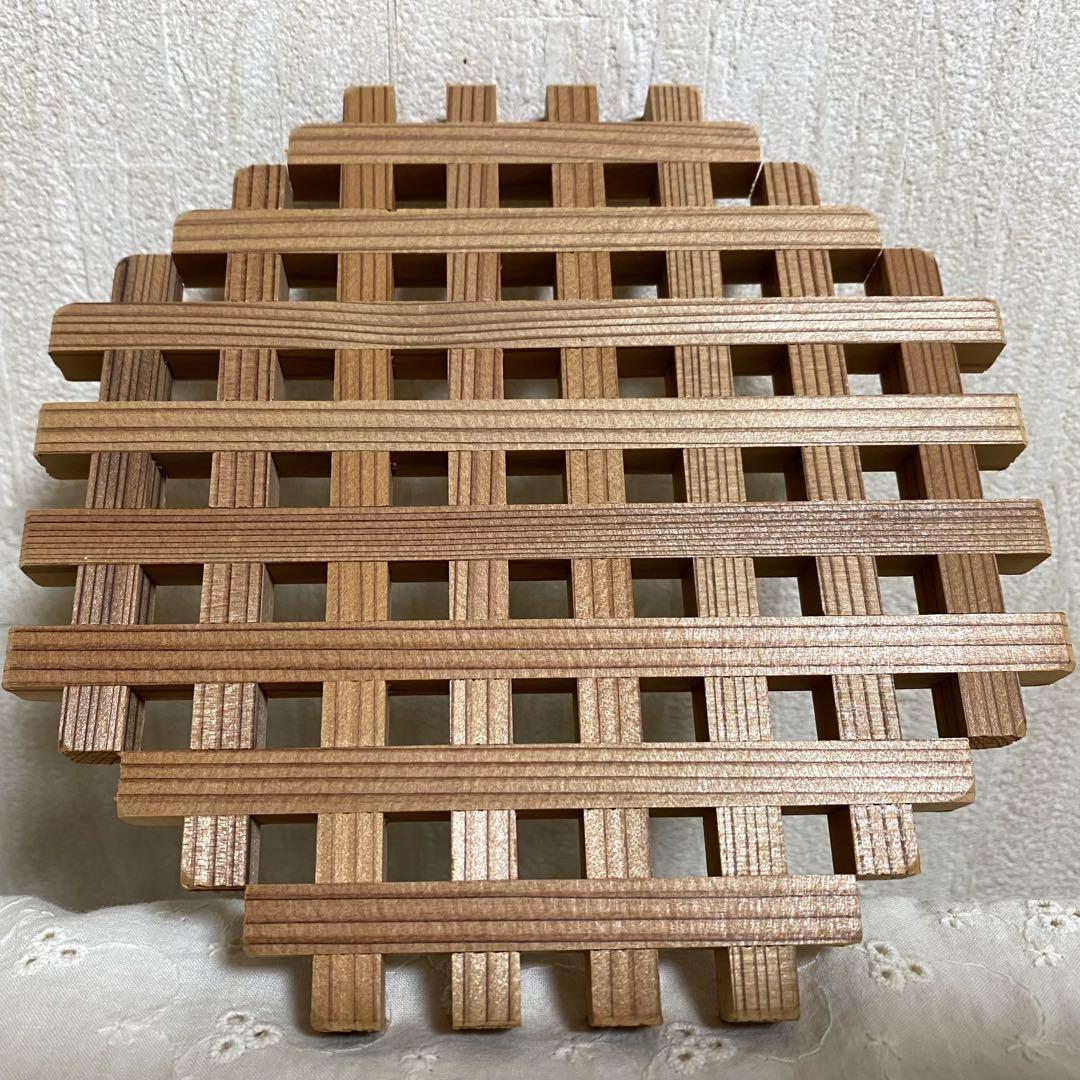 組子細工　鍋敷き　飾り台　キッチン雑貨　インテリア雑貨　木工芸品　キッチン用品