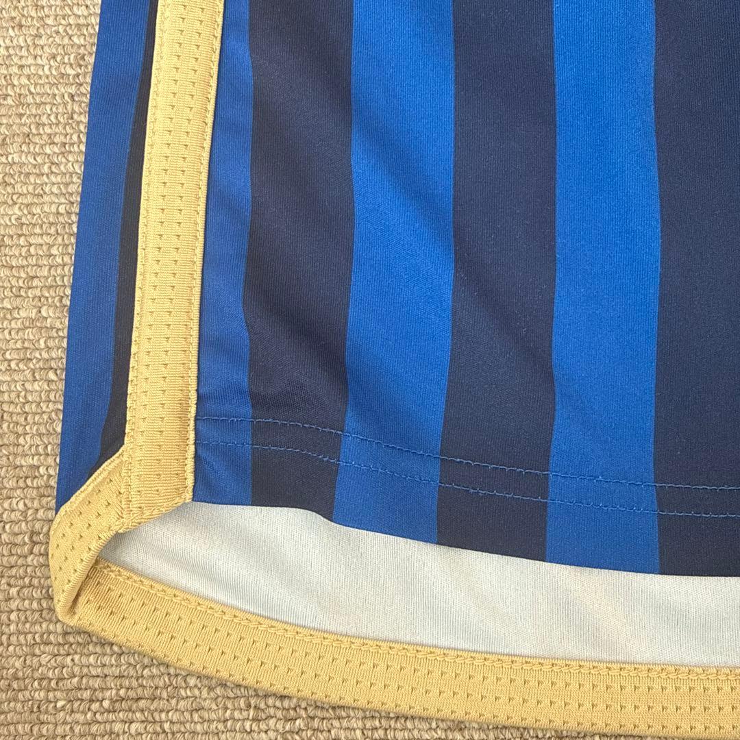 超美品　町田ゼルビア　ユニフォーム　adidas サッカーシャツ 青黒ストライプ