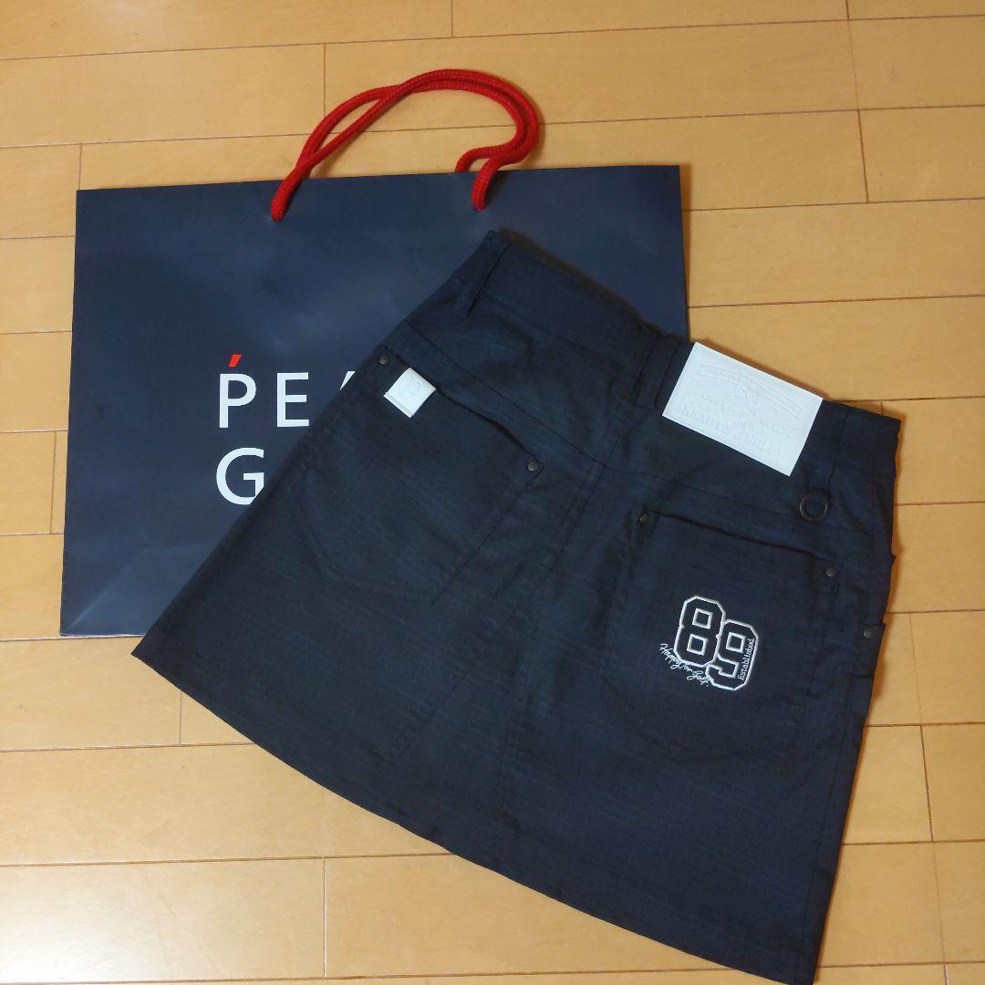 パーリーゲイツ ネイビー ストレッチスカート 89刺繍付き