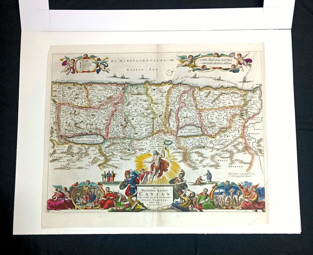 額装品 17世紀　ストペンダール「CANAAN」　イスラエル　聖地　稀少