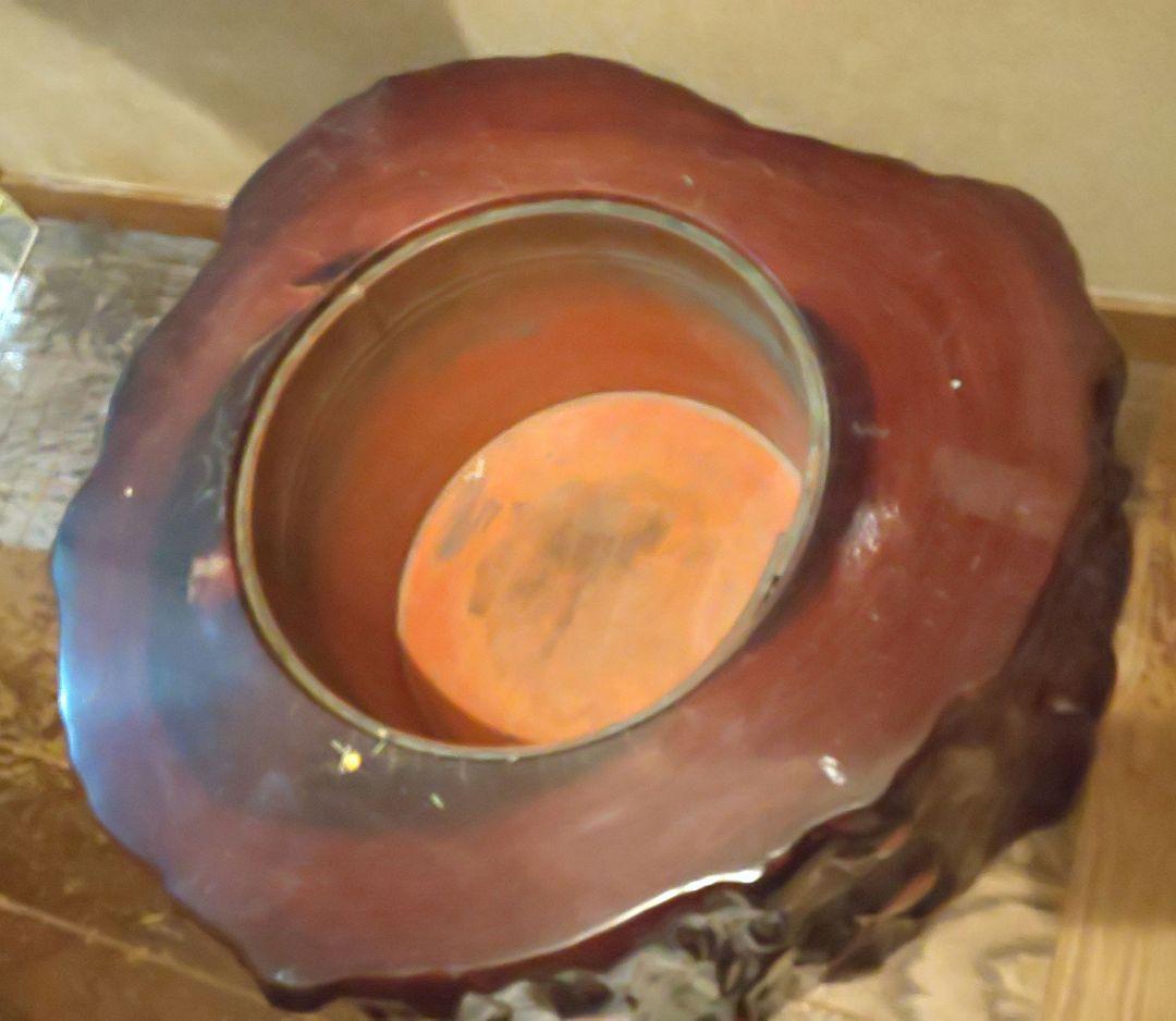 状態良！火鉢 天然木 切り株 古民家 くりぬき火鉢 たのメル便