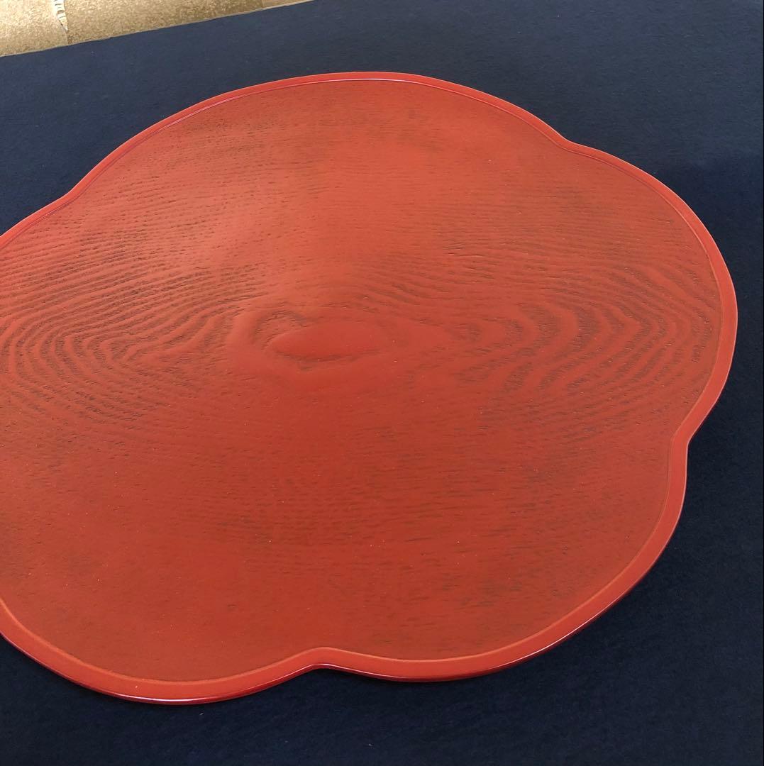 《レ》茶道具 尚古 光琳 梅形盆 塗師 好雲斎 共箱 251127お1