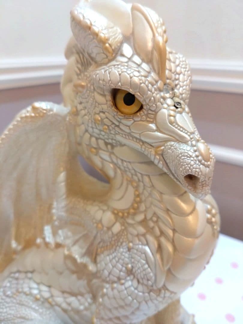美品「Windstone Editions」ホワイトドラゴン☆オブジェ置物☆竜