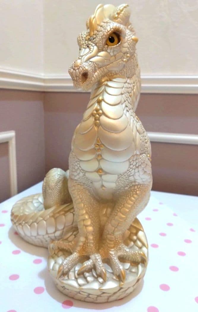 美品「Windstone Editions」ホワイトドラゴン☆オブジェ置物☆竜