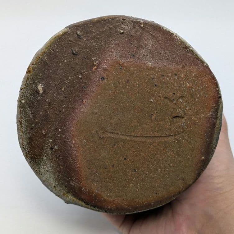 岡山県重要無形文化財 藤原建 備前焼 花入 共箱共布 花器 花瓶 フラワーベース