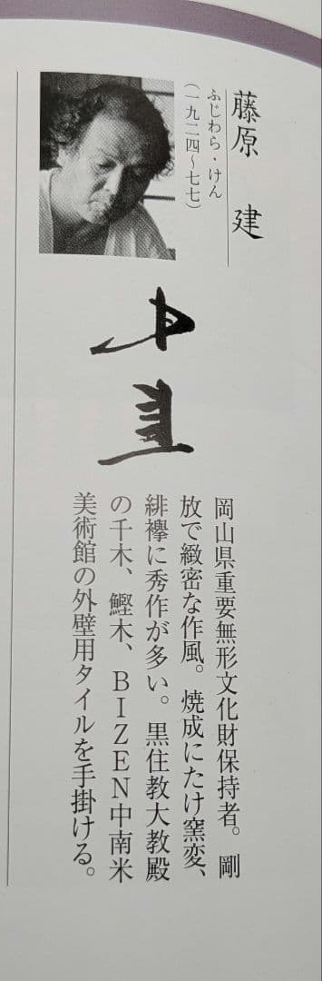 岡山県重要無形文化財 藤原建 備前焼 花入 共箱共布 花器 花瓶 フラワーベース