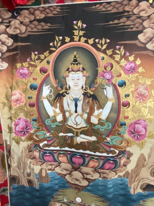 観音菩薩のタンカ、チベット